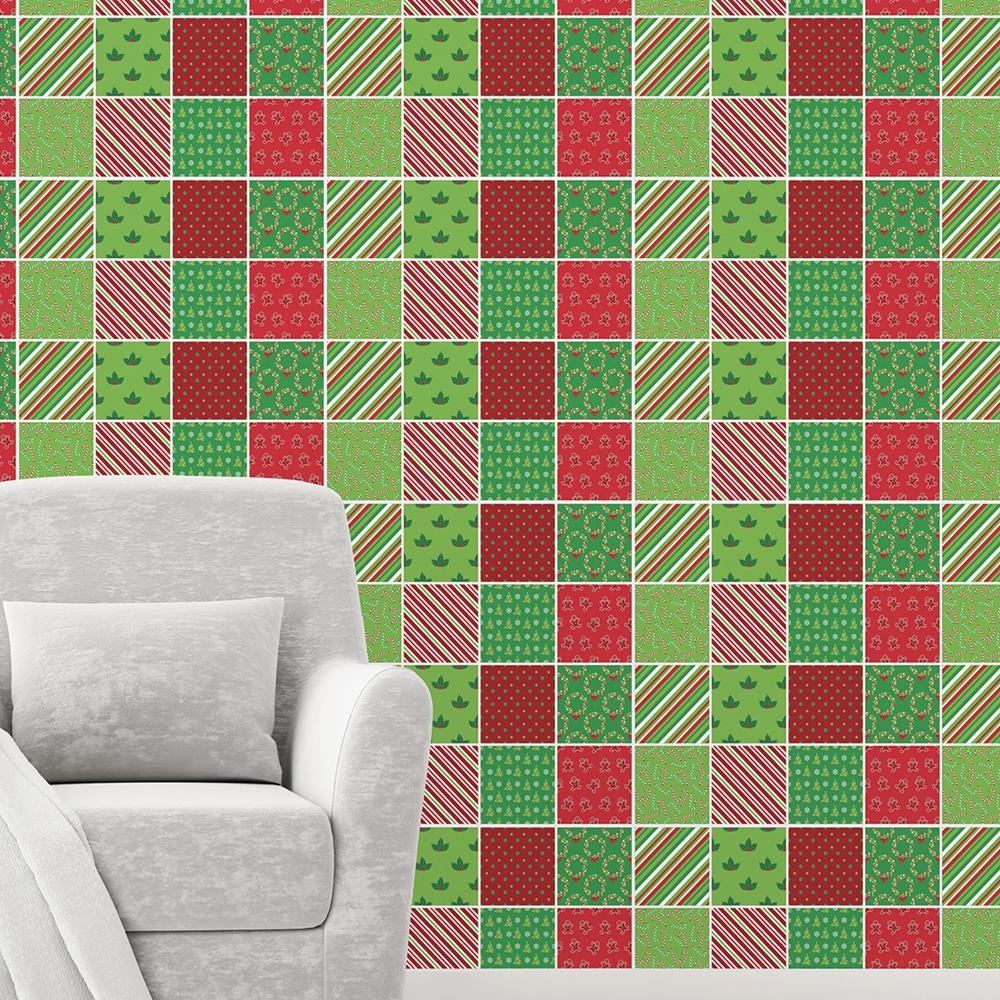 Papel de Parede Autocolante Azulejo Natal 335000987