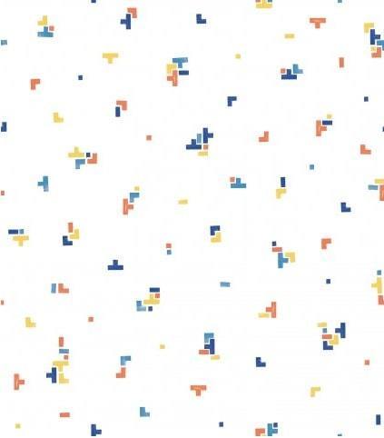 Papel De Parede Brincar Bobinex Geométrico Tetris - 3632