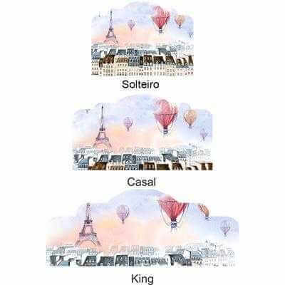 Adesivo Cabeceira Pintura Paris com Balões 333017255, Adesivo, Papel na Parede- Papel na Parede