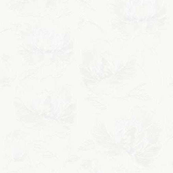 Papel de Parede Branco Atemporal Floral 3801