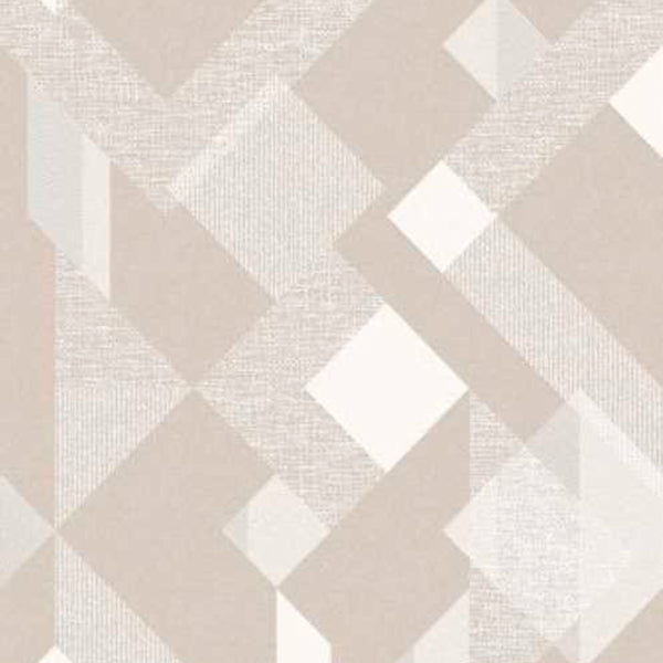 Papel de Parede Bege Atemporal Geométrico Expanso 3807