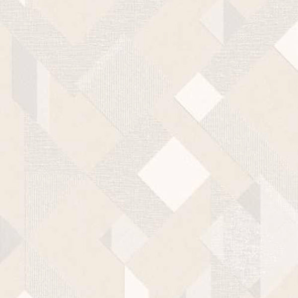 Papel de Parede Branco Atemporal Geométrico Expanso 3808