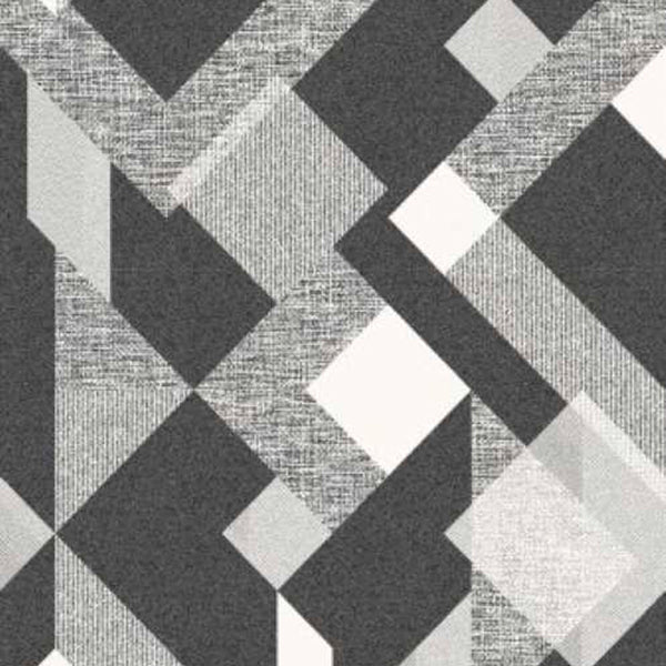 Papel de Parede Preto Atemporal Geométrico Expanso 3810