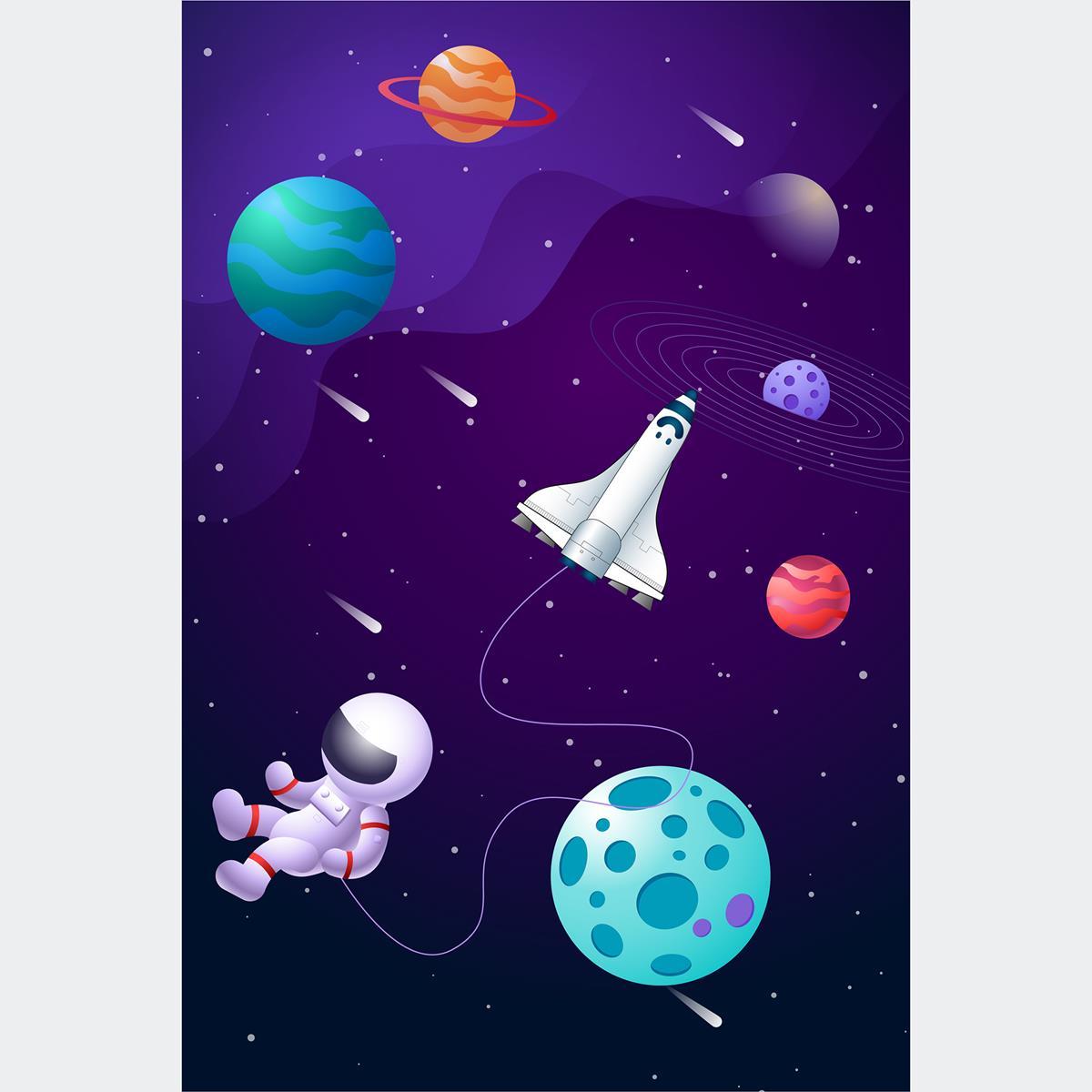 Poster Decorativo Infantil Universo N010245