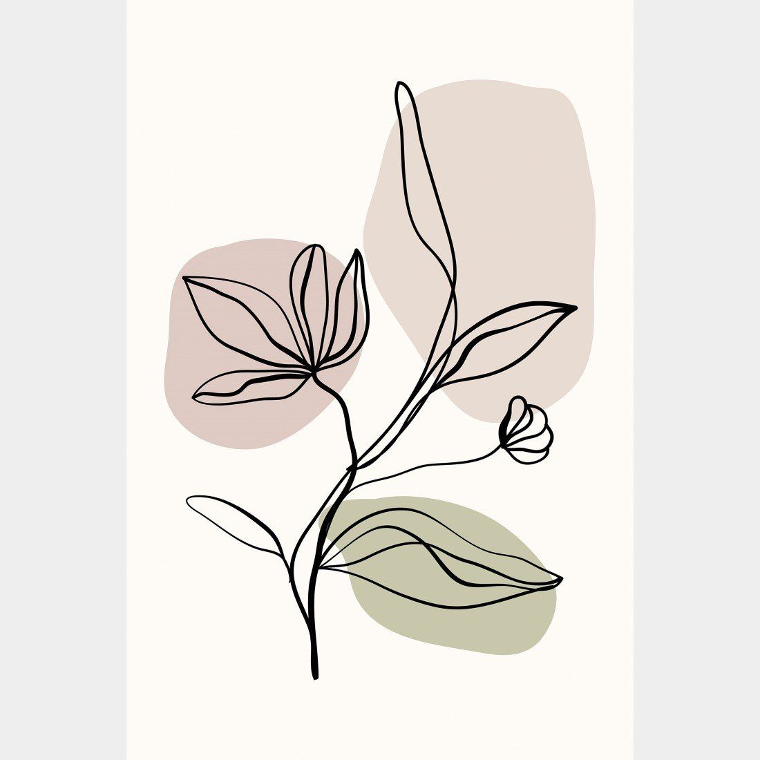 Poster Decorativo Floral Abstrato N015259