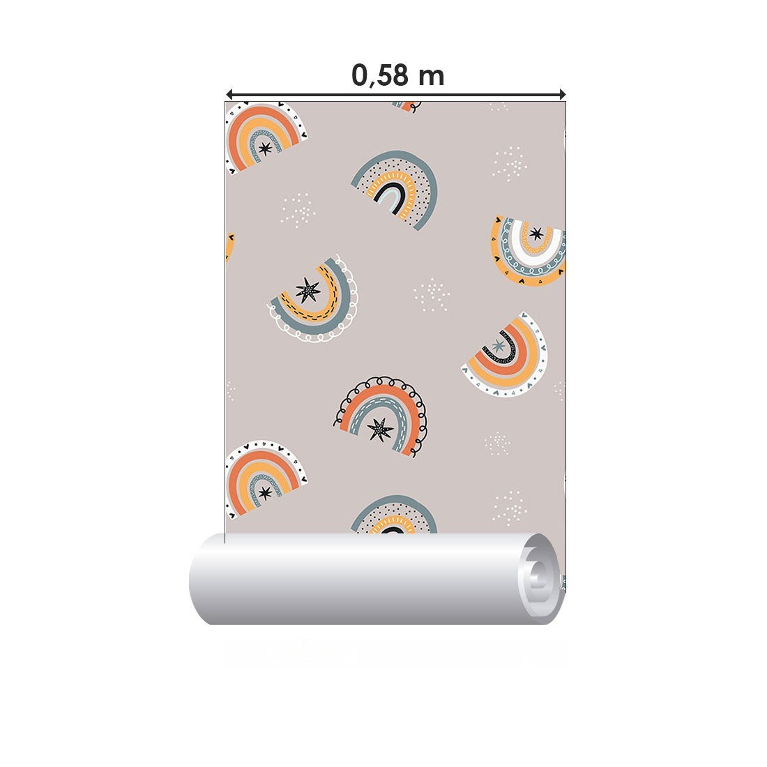 Papel de Parede Adesivo Arco Íris Neutro N019100
