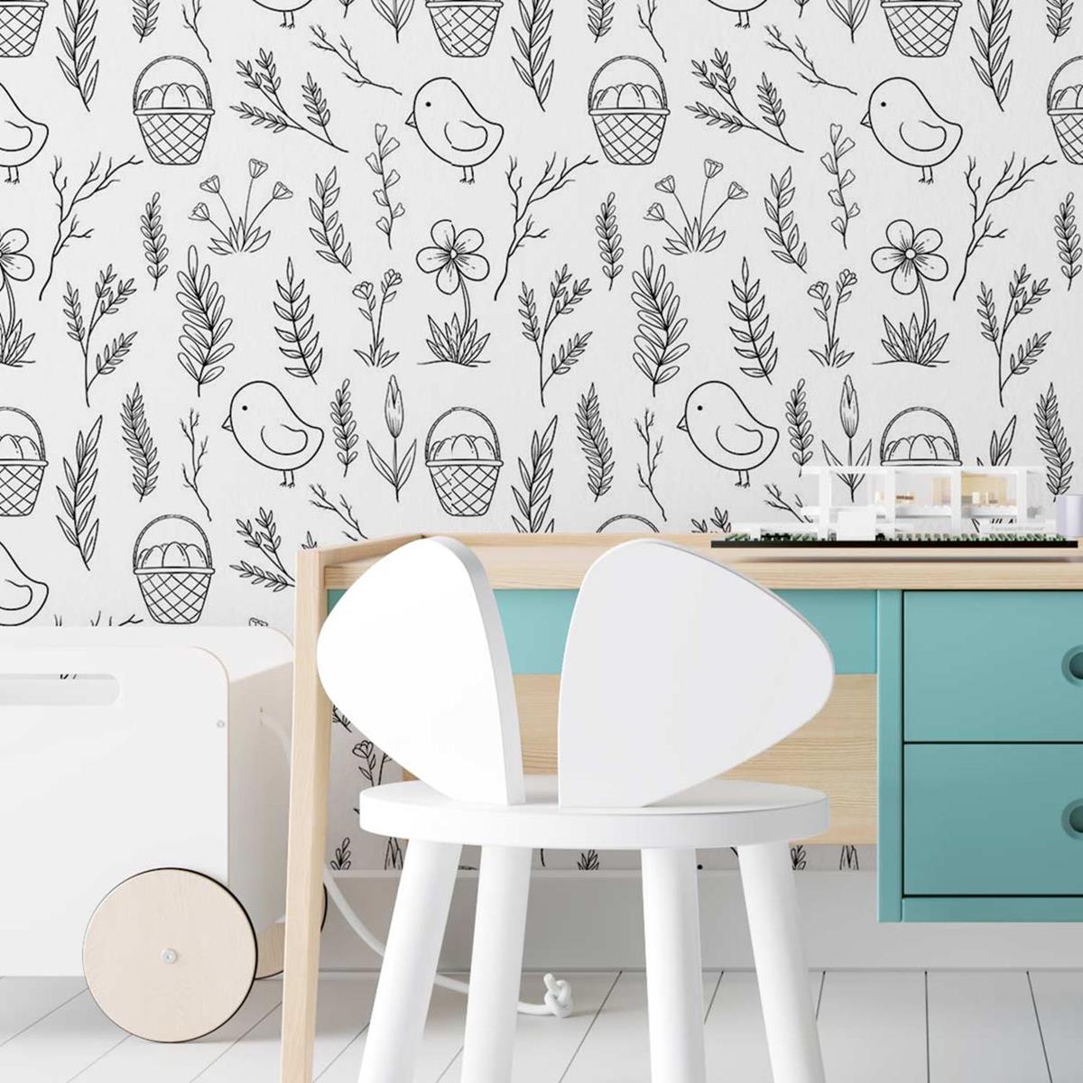 Papel de Parede Adesivo Pássaro N03018