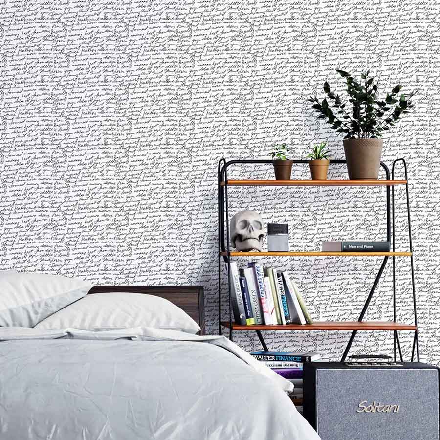 Papel de Parede Adesivo Estampa Jovem Manuscrita N03097