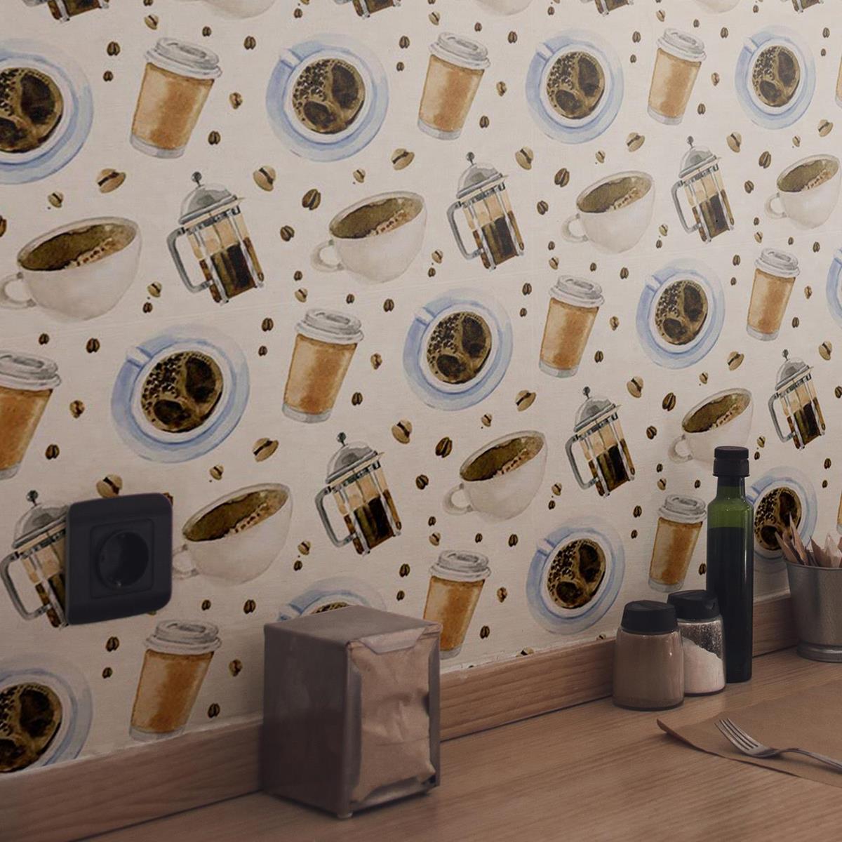 Papel de Parede Adesivo Café Expresso N03104