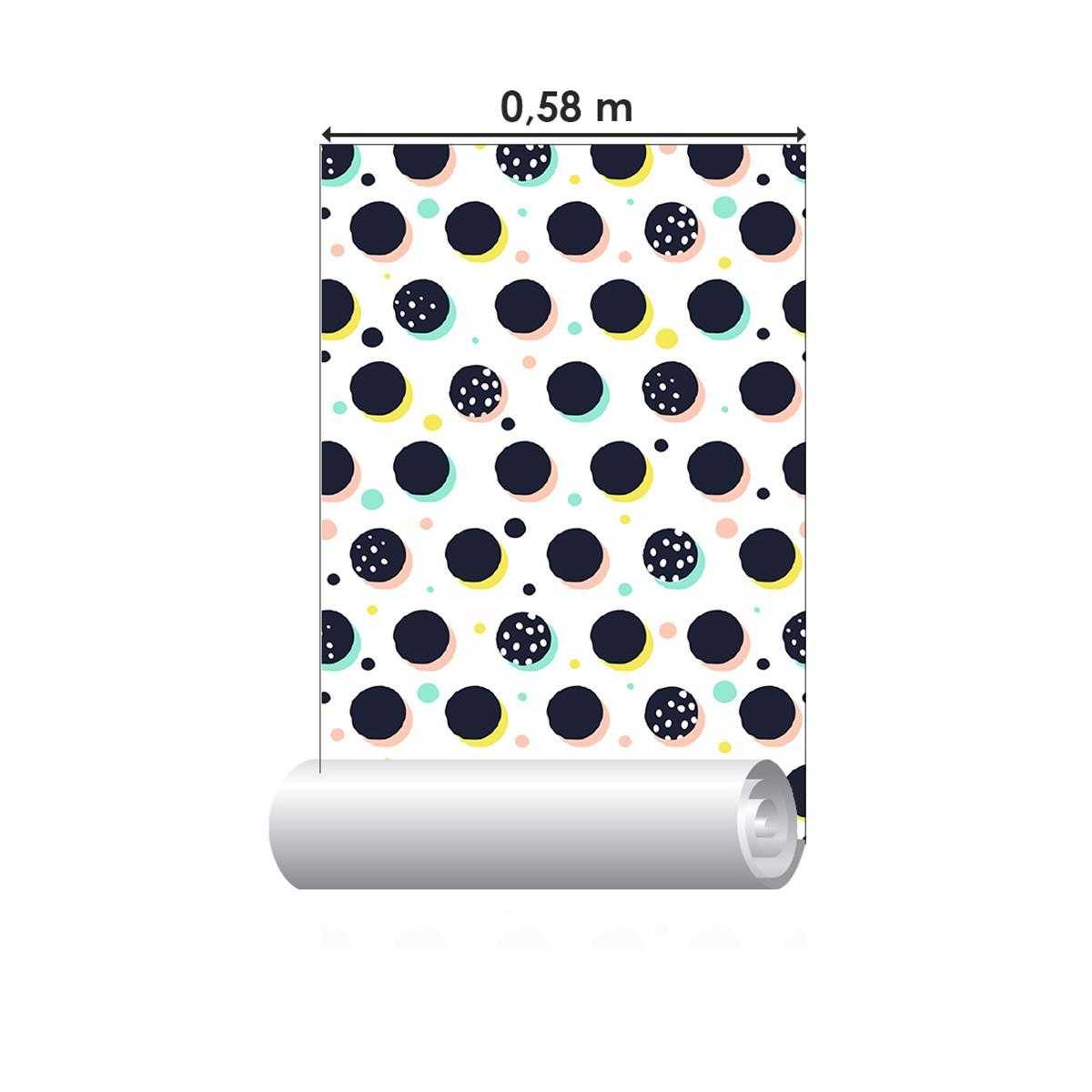 Papel de Parede Adesivo Bolhas coloridas N04012 Papel na Parede