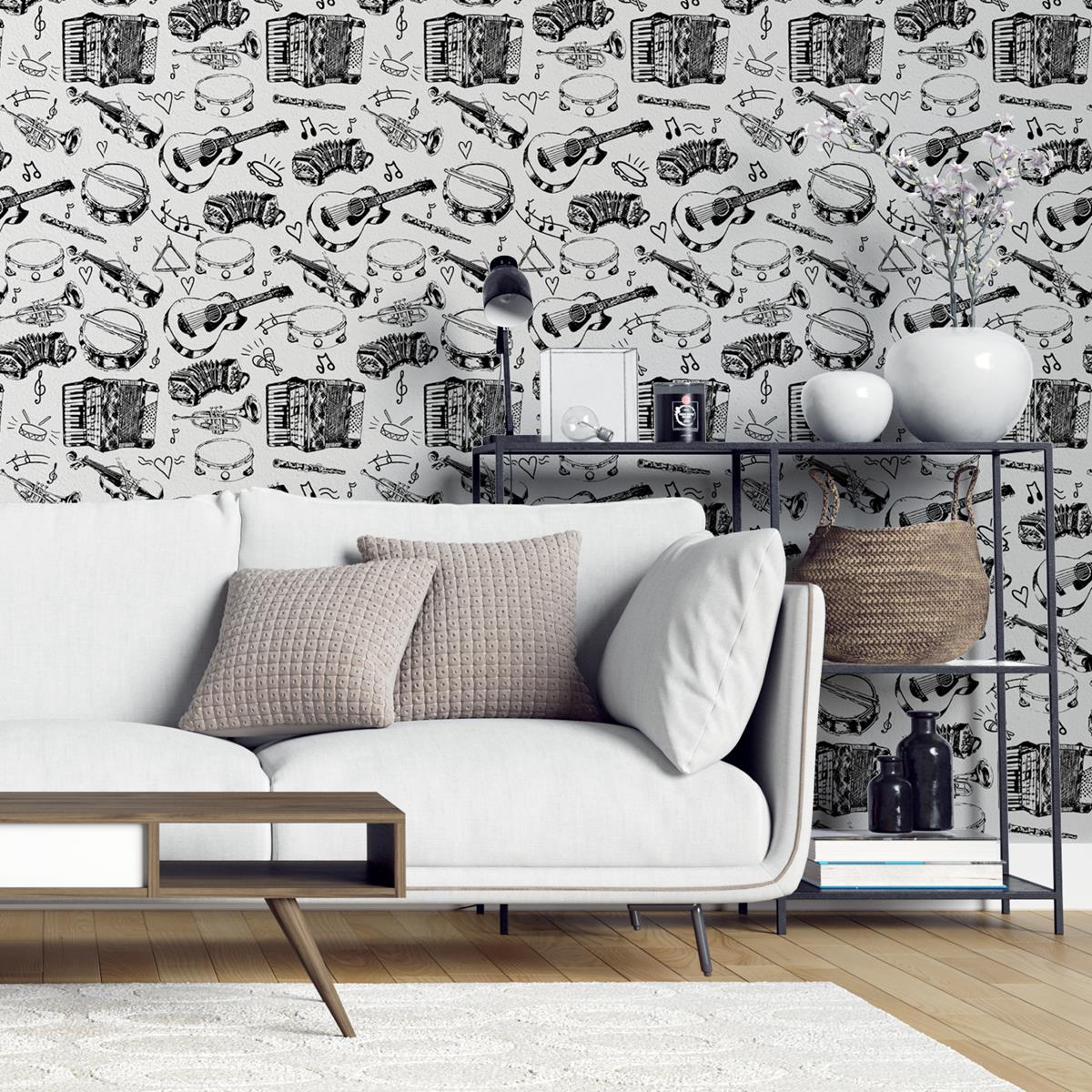 Papel de Parede Adesivo Instrumentos Musicais N04081