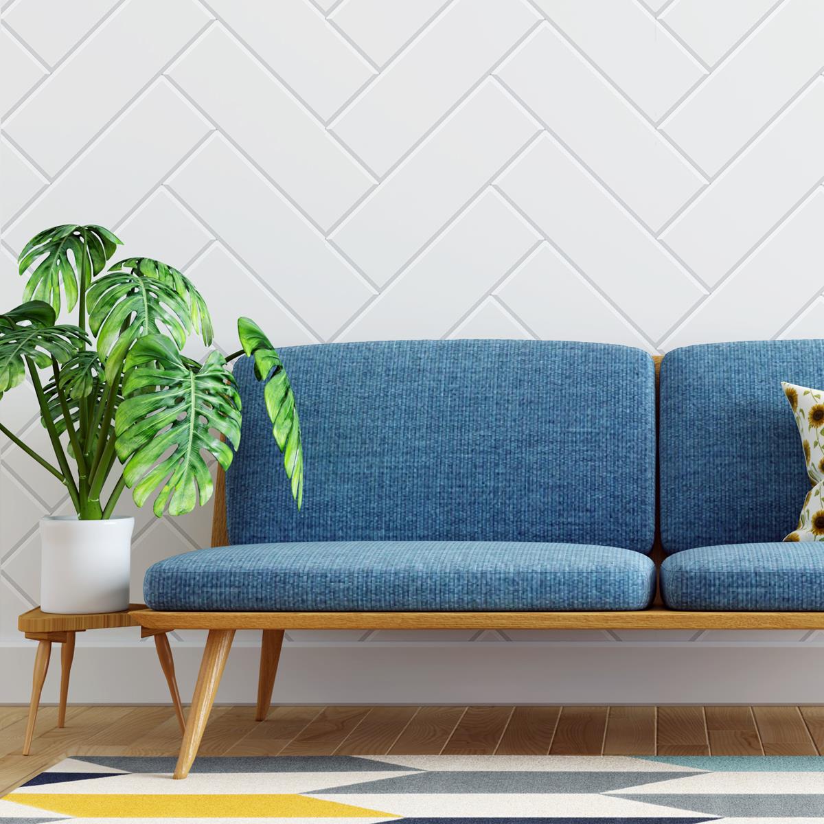 Papel de Parede Adesivo Tijolo Off White 3D N04162