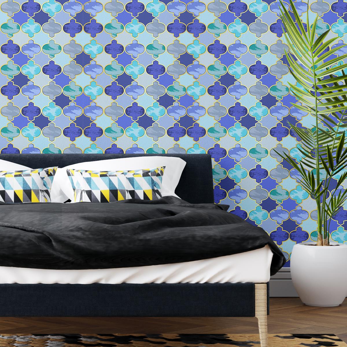 Papel de Parede Adesivo Geométrico Marroquino N04194