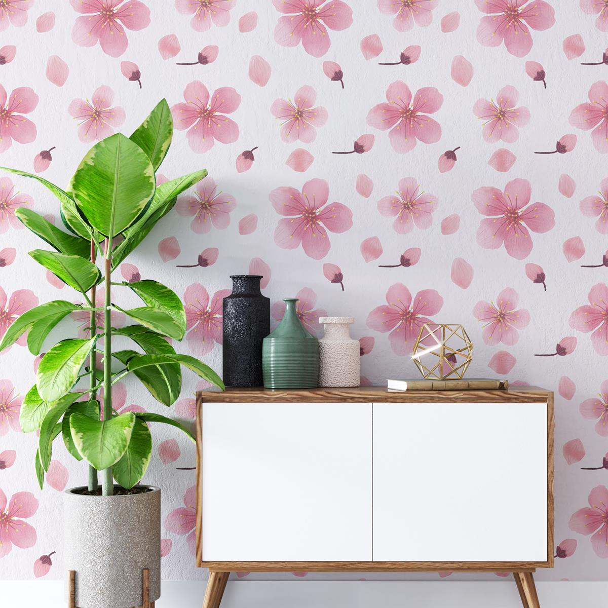 Papel de Parede Adesivo Floral N04198