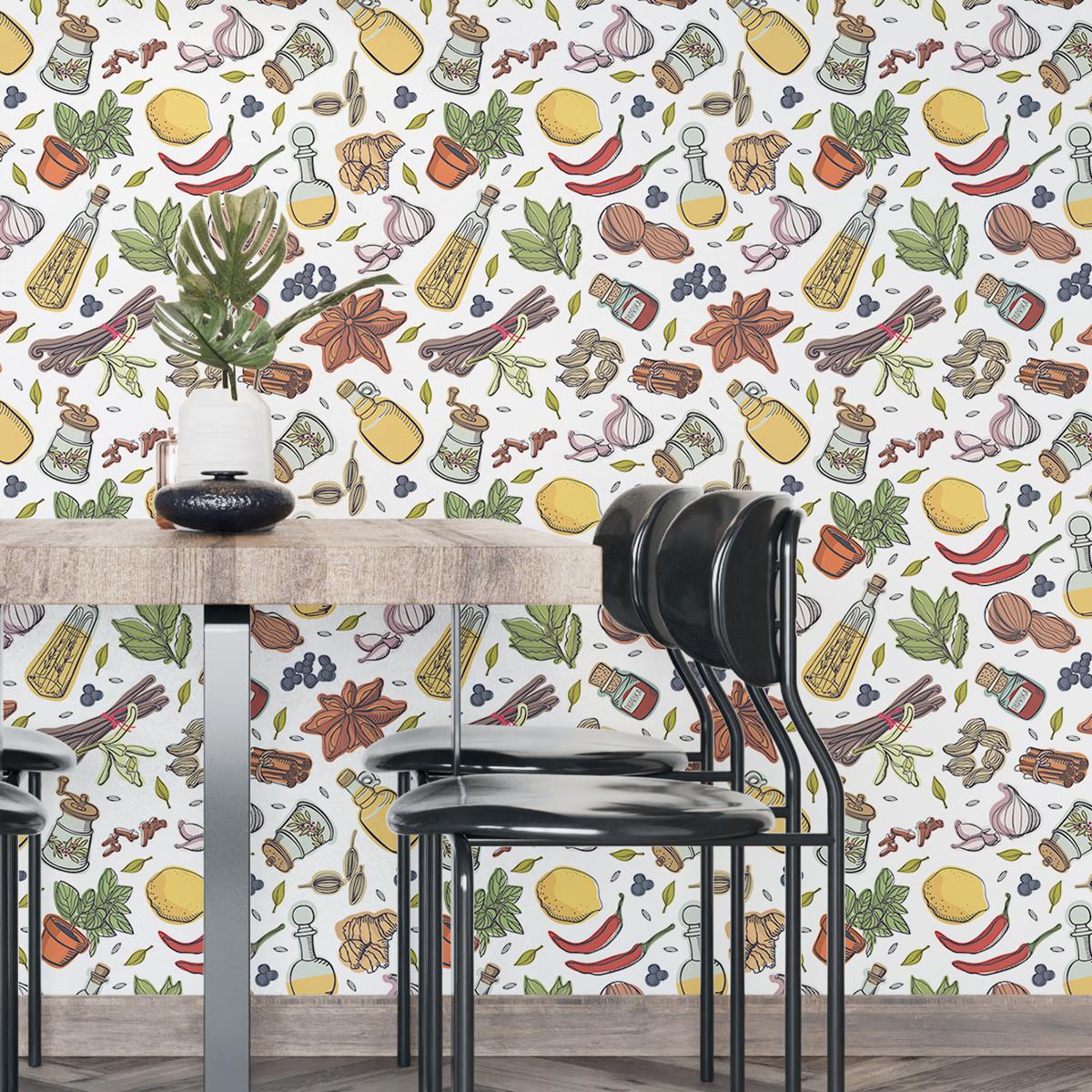 Papel de Parede Adesivo Temperos Mediterrâneos N04243