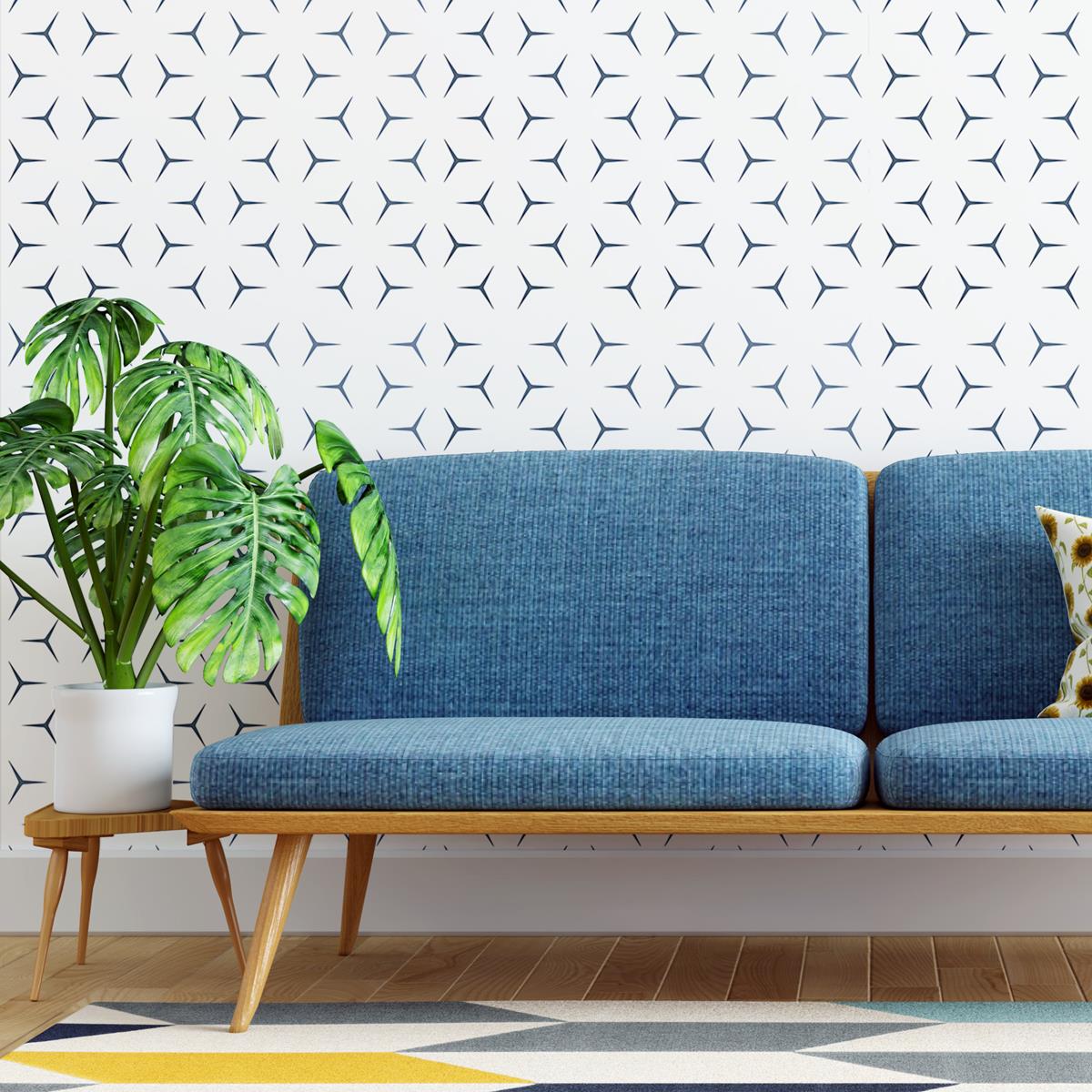 Papel de Parede Adesivo Geométrico Forquilha N04265