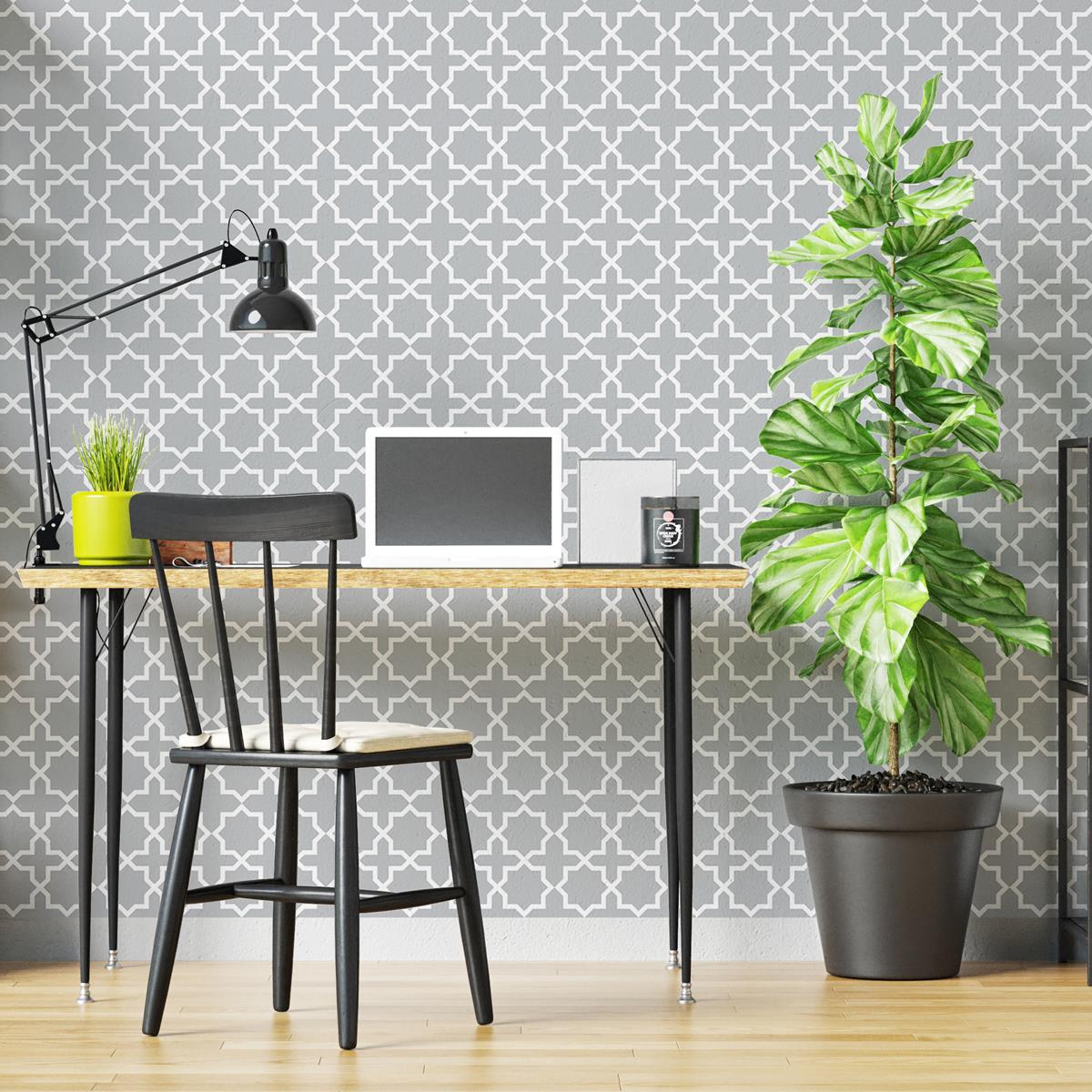 Papel de Parede Adesivo Geométrico Marroquino N04290