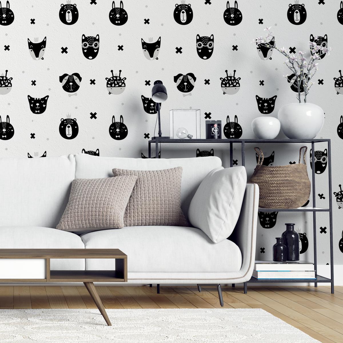 Papel de Parede Adesivo Animais Minimalista N04292