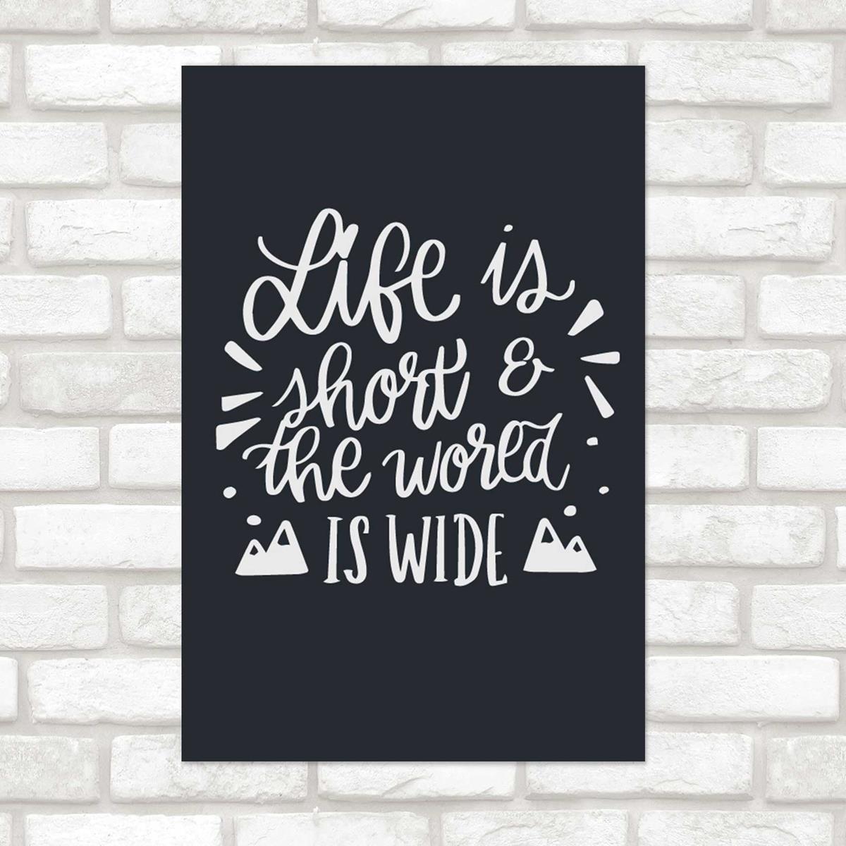 Poster Decorativo Lettering Motivacional Viagem II N07270