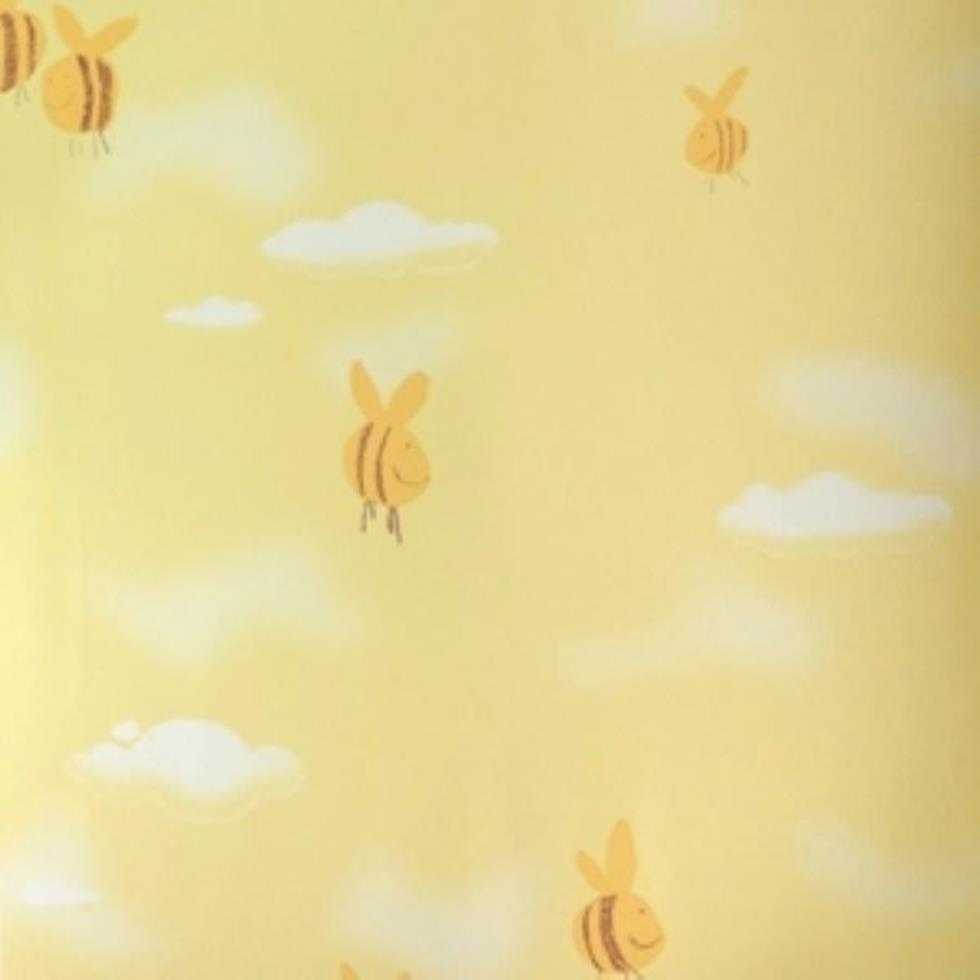 Papel de Parede Abelha Amarelo Kawayi 312601