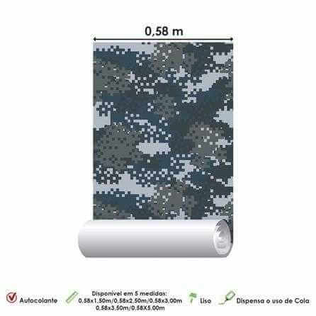 Papel de Parede Adesivo Camuflado Abstrato 97851