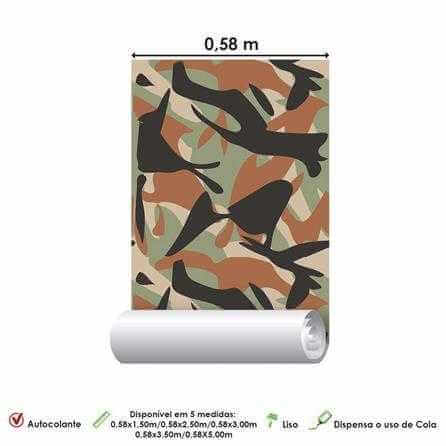 Papel de Parede Adesivo Camuflado Militar 74589 Papel na Parede