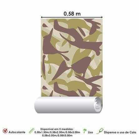 Papel de Parede Adesivo Camuflado Militar 98421