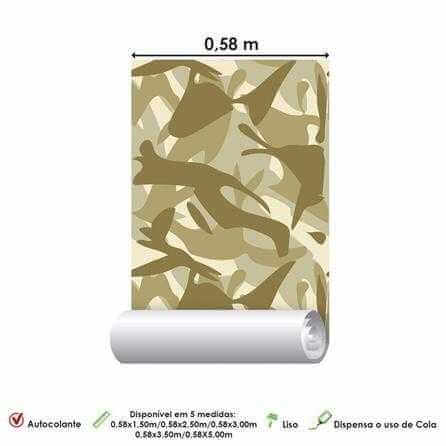 Papel de Parede Adesivo Camuflado Militar Verde 65741 Papel na Parede