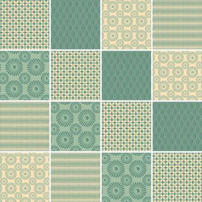 Papel de Parede Autocolante Azulejo Verde 281889146