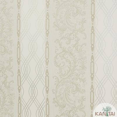 Papel de Parede Texturizado Arabescos Vintage Romântico Linhas Entrelaçadas Moda em Casa 7172