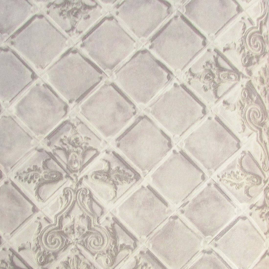 Papel de Parede Texturizado Losango Floral Vintage Romântico Neonature2 NE111401