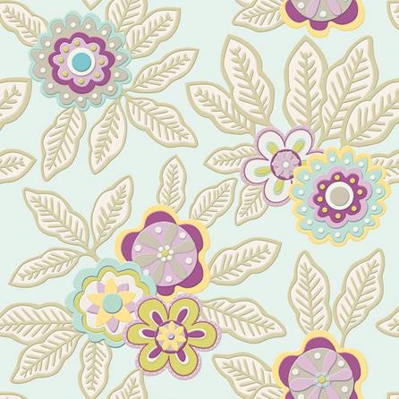 Papel de Parede Texturizado Natural Zen floral 3479-2