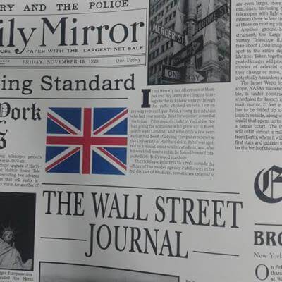Papel de Parede Texturizado Wall Street jornal JW3901