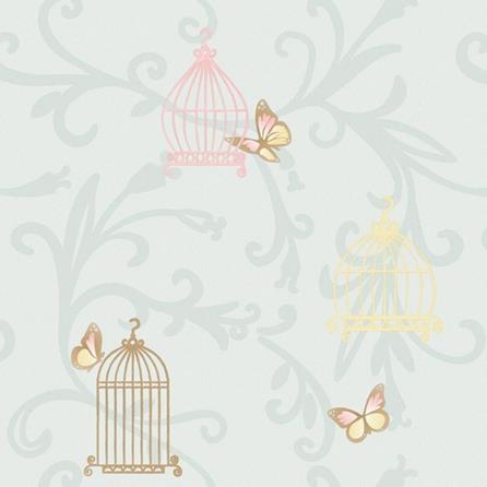 Papel de Parede Texturizados Borboletas Infantário 1706