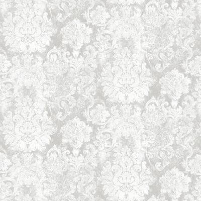 Papel de Parede Vintage Floral Cinza Bobinex Diplomata 3132
