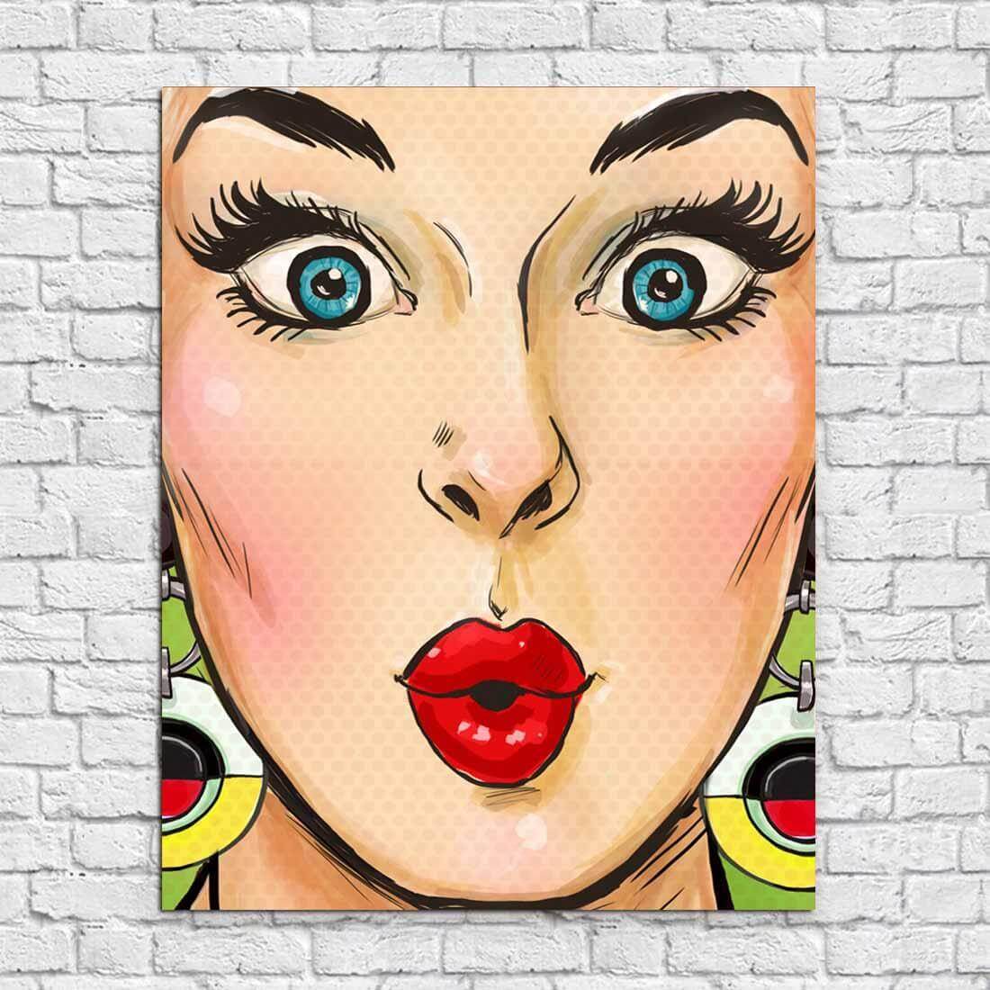 Quadro Decorativo Retrô Beijo 416995788