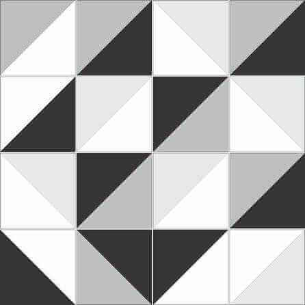 Adesivo Azulejo Geométrico Cinza Preto Branco 24518 - Papel na Parede