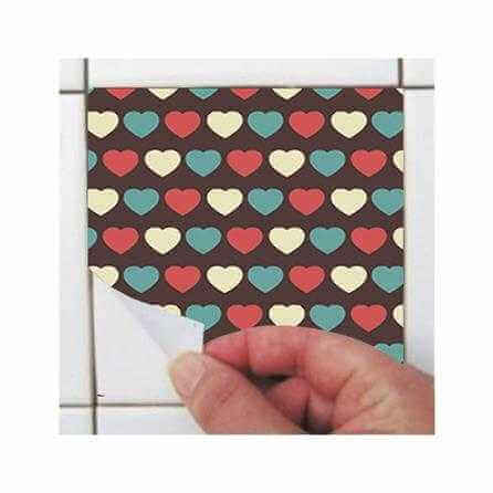 ADESIVO AZULEJO GEOMÉTRICO COLORIDO 285602975 - Papel na Parede