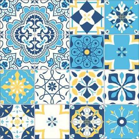 Adesivo Azulejo Portugues Colorido 562152334 - Papel na Parede