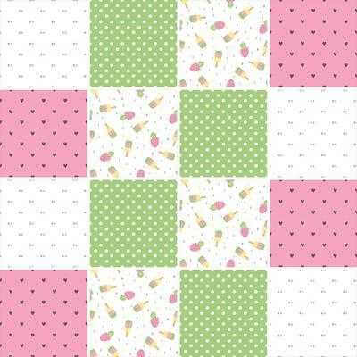 ADESIVO AZULEJO SORVETE ROSA E VERDE 324583964 - Papel na Parede