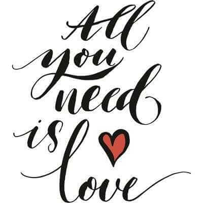 Adesivo Decorativo All You Need Is Love Medidas 0,59x0,66 Metros (Tudo o que você precisa é de amor) - Papel na Parede