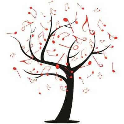 Adesivo Decorativo Árvore Notas Musicais Medidas 0,59x0,65 Metros - Papel na Parede