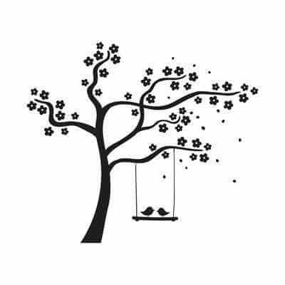 Adesivo Decorativo Arvores e Galhos 99 60x70cm - Papel na Parede