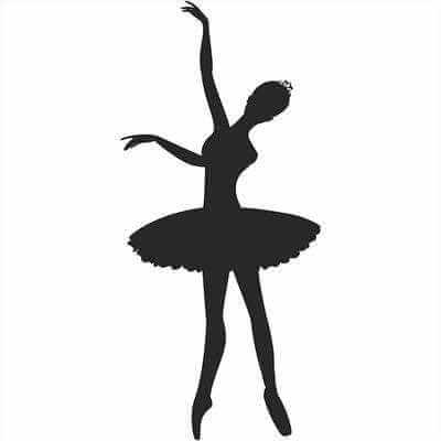 Adesivo Decorativo Bailarina Medidas 0,59x1,29 Metros - Papel na Parede