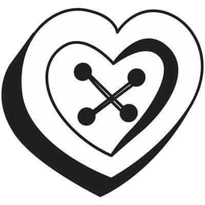 Adesivo Decorativo Botao Coracao Medidas 0,63x0,59 Metros - Papel na Parede