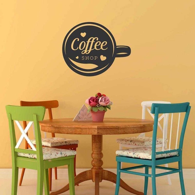 Adesivo Decorativo - coffee shop 0,59x0,74 Metros (Loja de café)