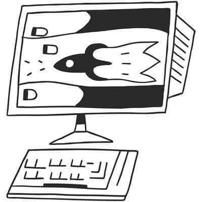 Adesivo Decorativo - Computador - Medidas 0,59x0,62M