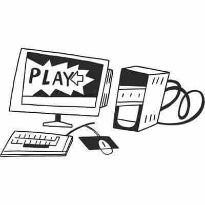 Adesivo Decorativo Computador Play Medida 0,6x0,59 Metros - Papel na Parede