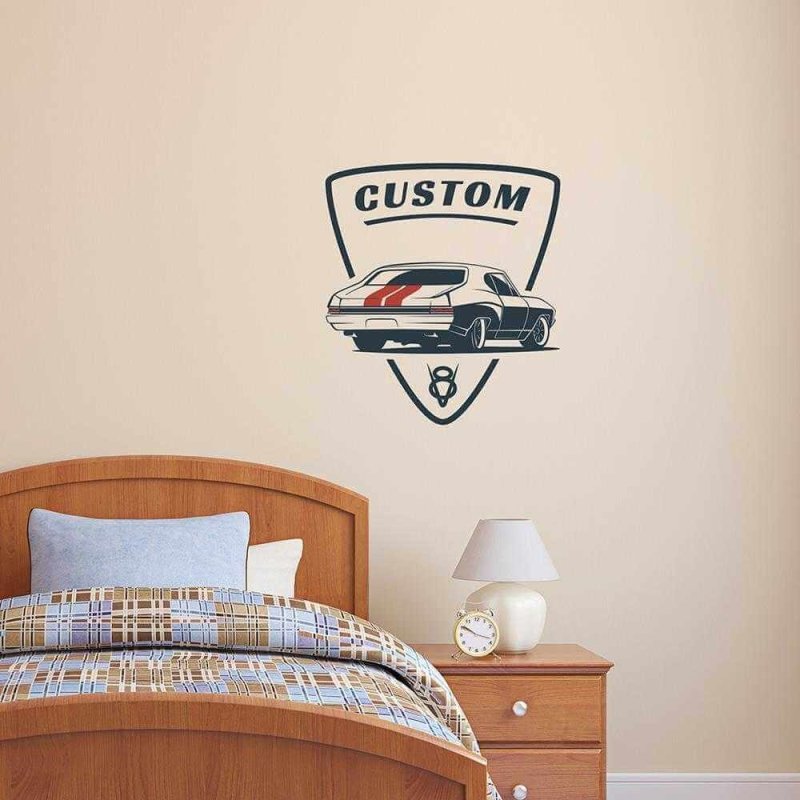 Adesivo Decorativo - Custom Muscle Car - Medidas 0,59x0,65M