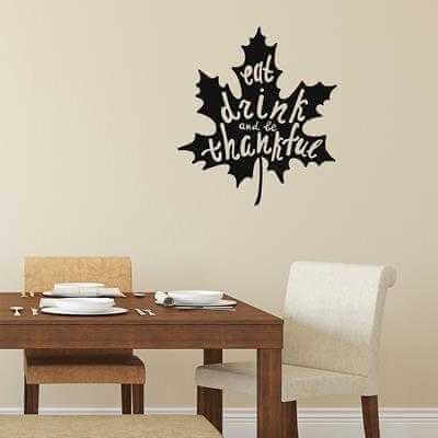 Adesivo Decorativo - eat drink and 0,59x0,66 Metros (Coma, beba e seja grato)